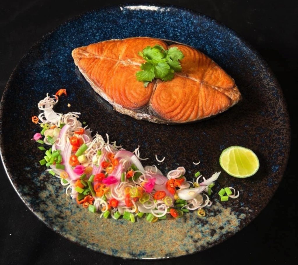 Sala Lanta in Town Restaurant salmon steak dish